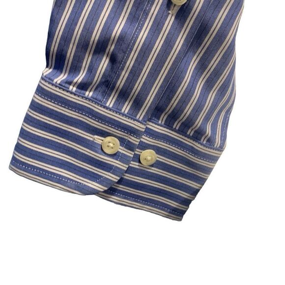 Pre Owned Men’s Brooks Brothers Long Sleeve Button Up Classic Pinst Sz 16 4/5 - Picture 2 of 11